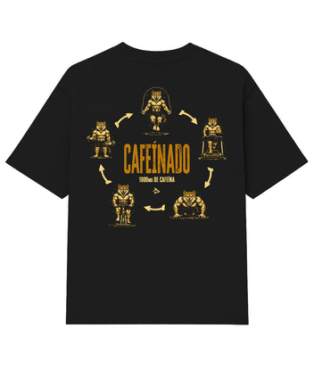 Camiseta Oversized Caffeine Preto