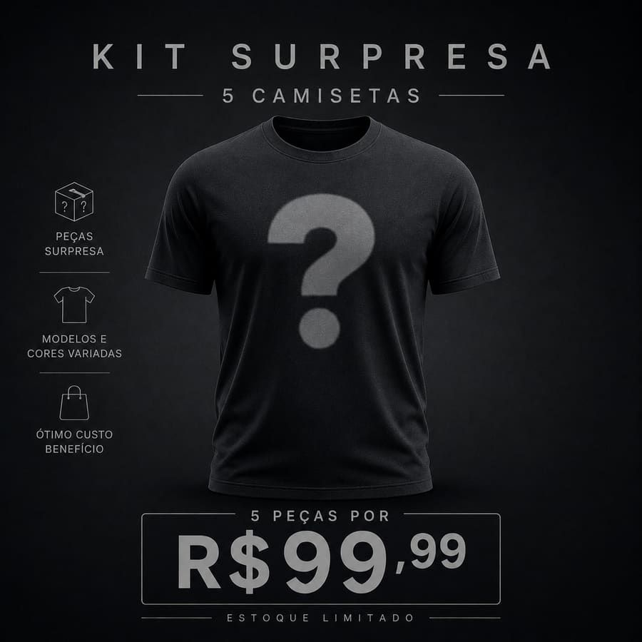 Kit 5 Camisetas / Regata Surpresa