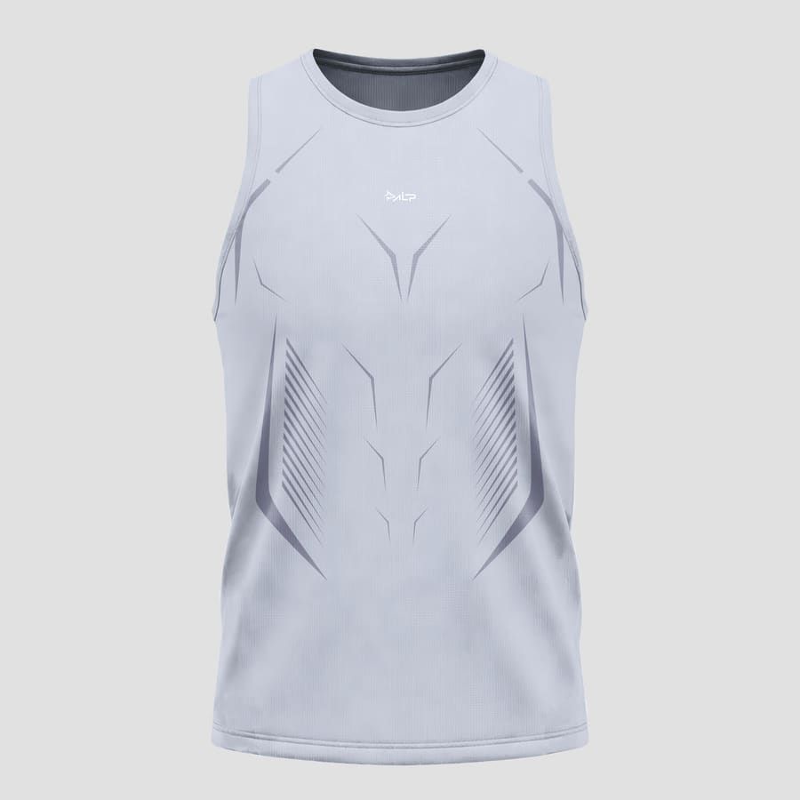 Regata Apex Dry Tank Cinza Gelo - Sem Costura