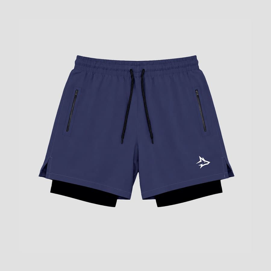 Short de Compressão Dry Fit Marinho Bolso Ziper - Lupus