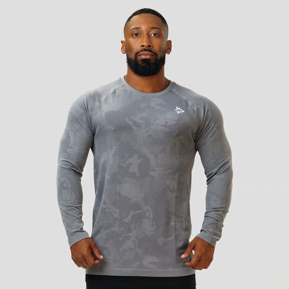 Camisa Manga Longa Apex Dry New Lupus Cinza - Sem Costura — imagem 3