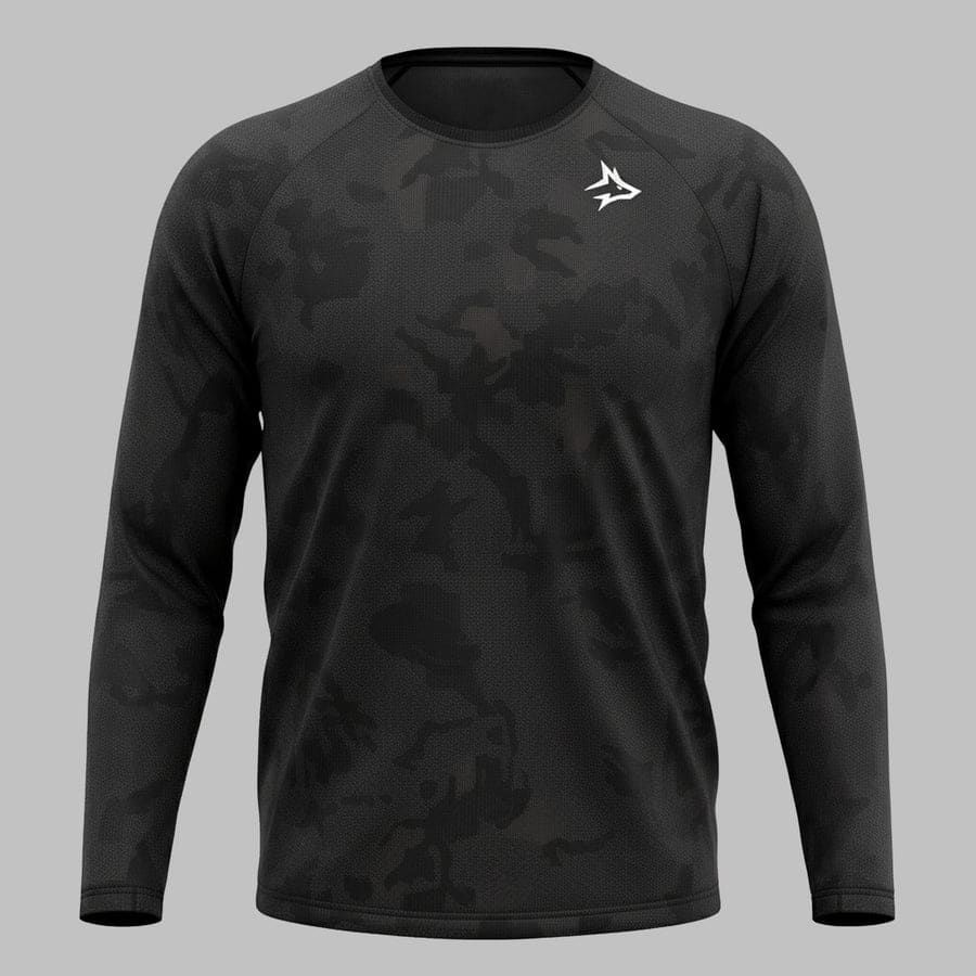 Camisa Manga Longa Apex Dry New Lupus Preto - Sem Costura