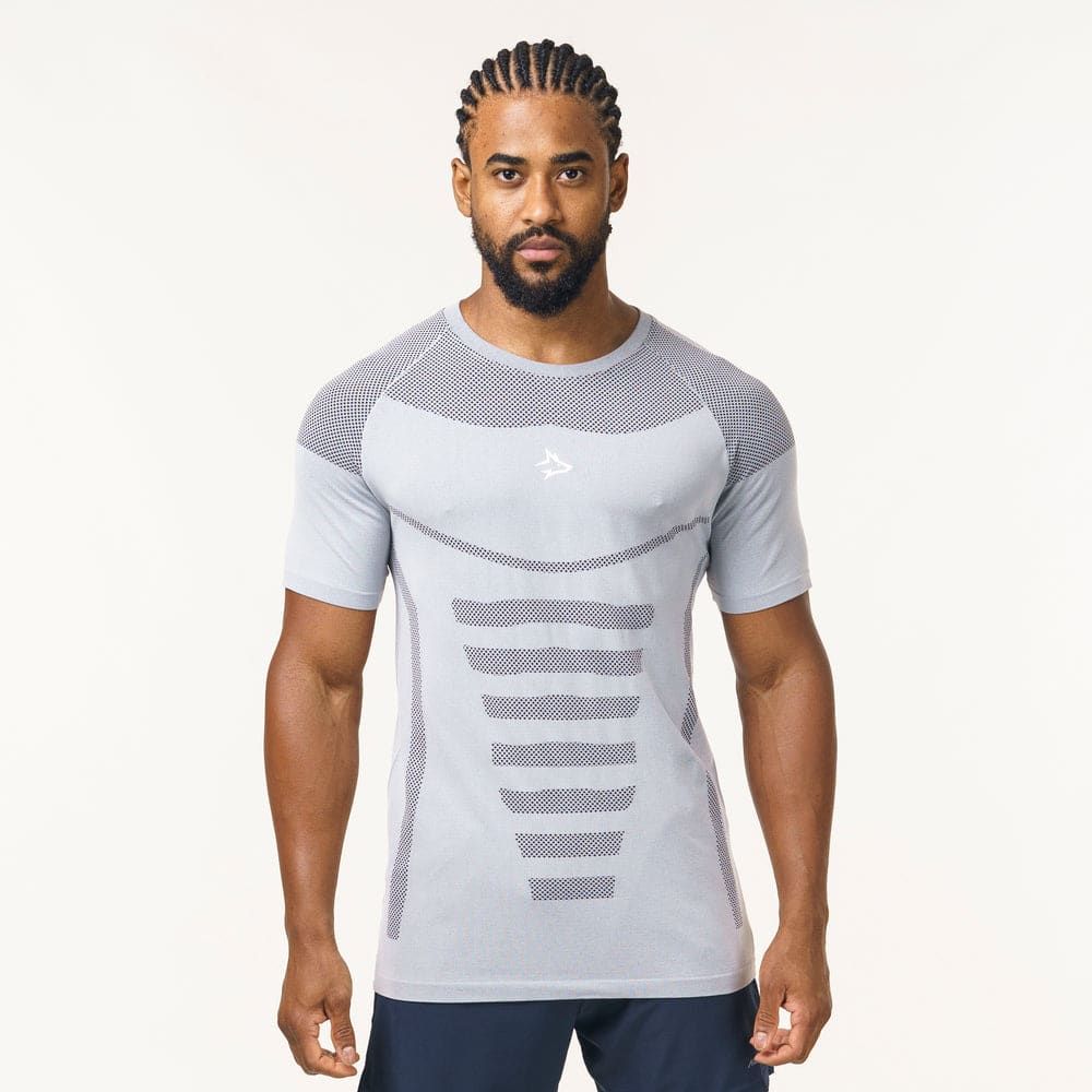 Camiseta Apex Dry Core Cinza Gelo - Sem Costura — imagem 3