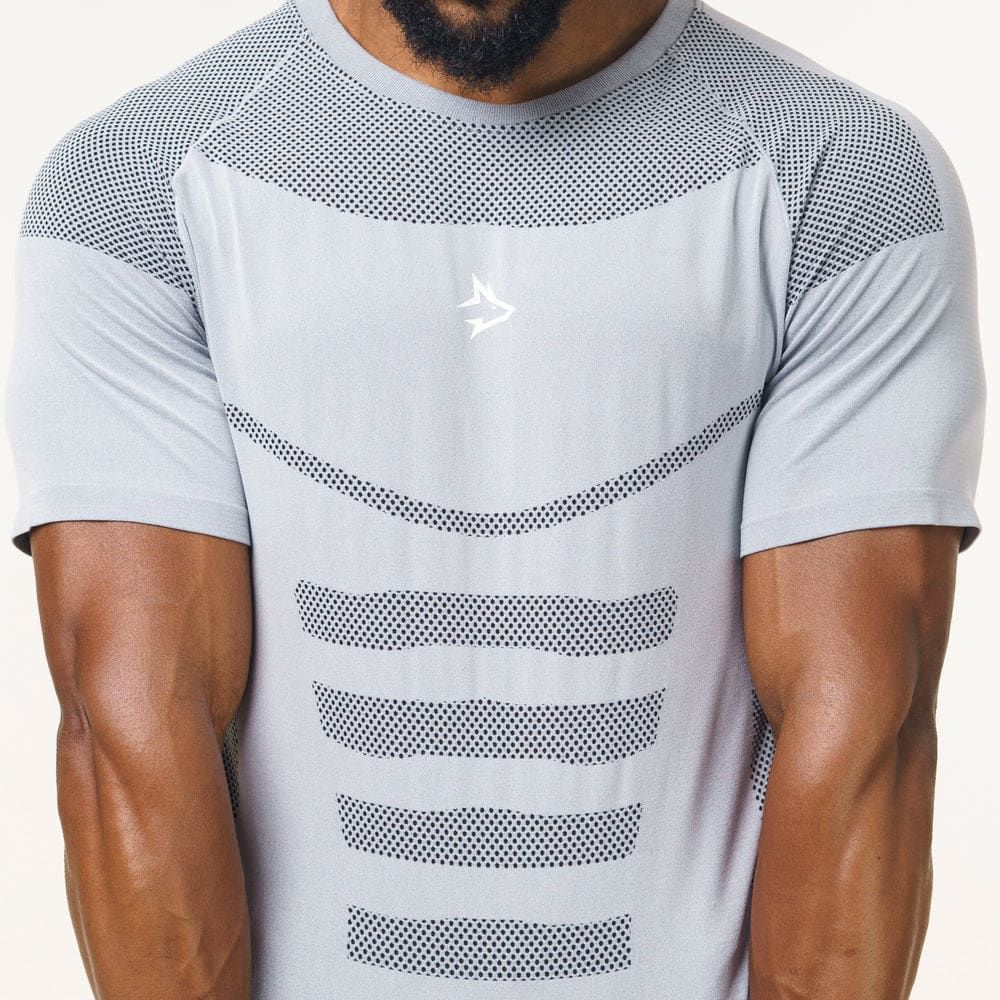 Camiseta Apex Dry Core Cinza Gelo - Sem Costura — imagem 4