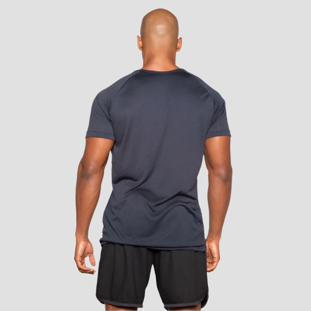 Camiseta Dry Fit Essential Mescla Marinho — imagem 5