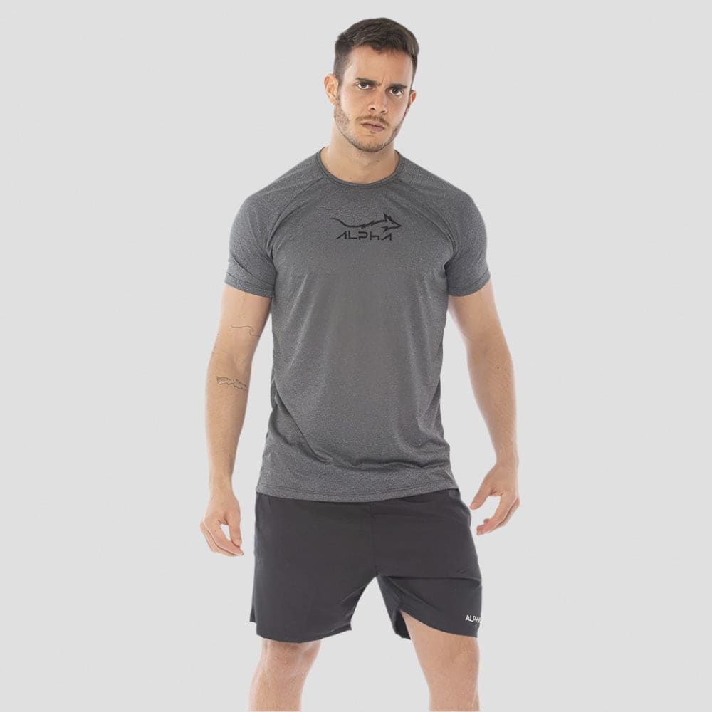 Camiseta Dry Fit Fluid Move Chumbo — imagem 3
