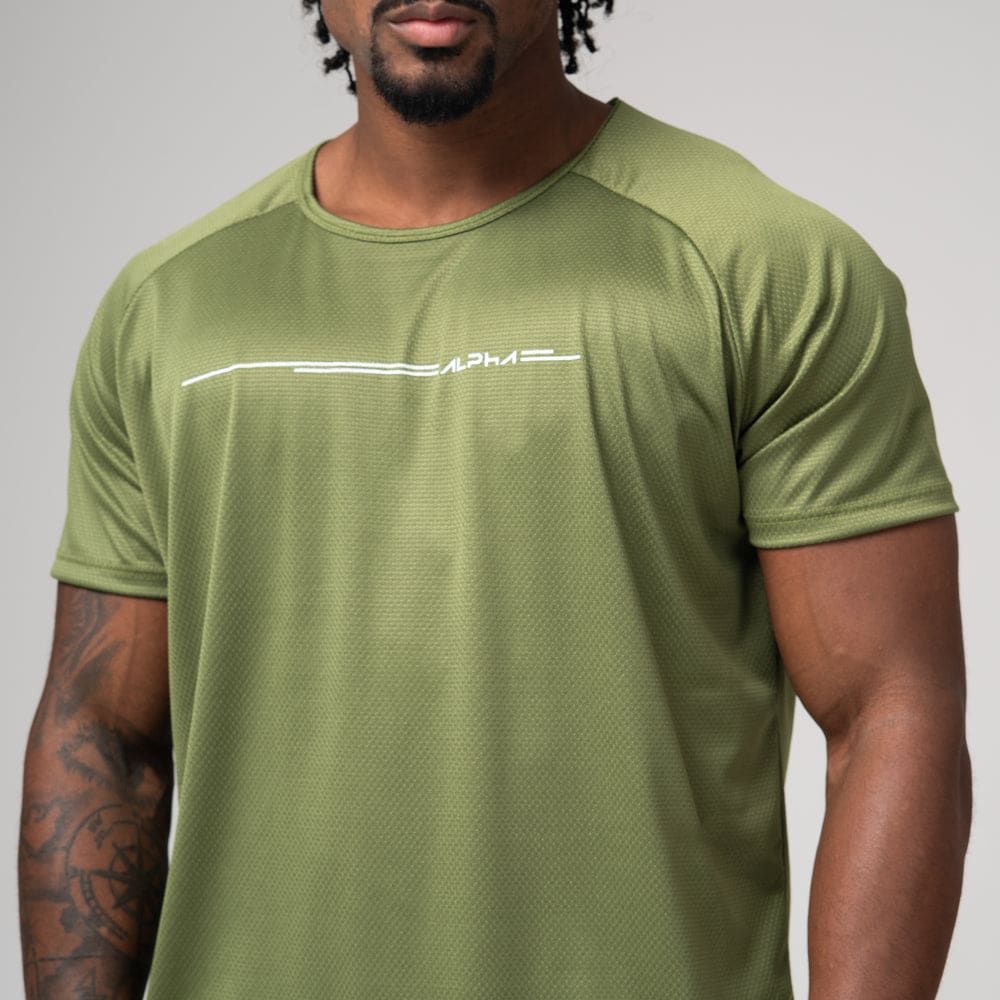 Camiseta Dry Fit Line Move Verde Selva — imagem 4