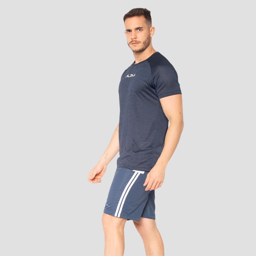 Camiseta Dry Fit  New Fluid Mescla Marinho — imagem 4