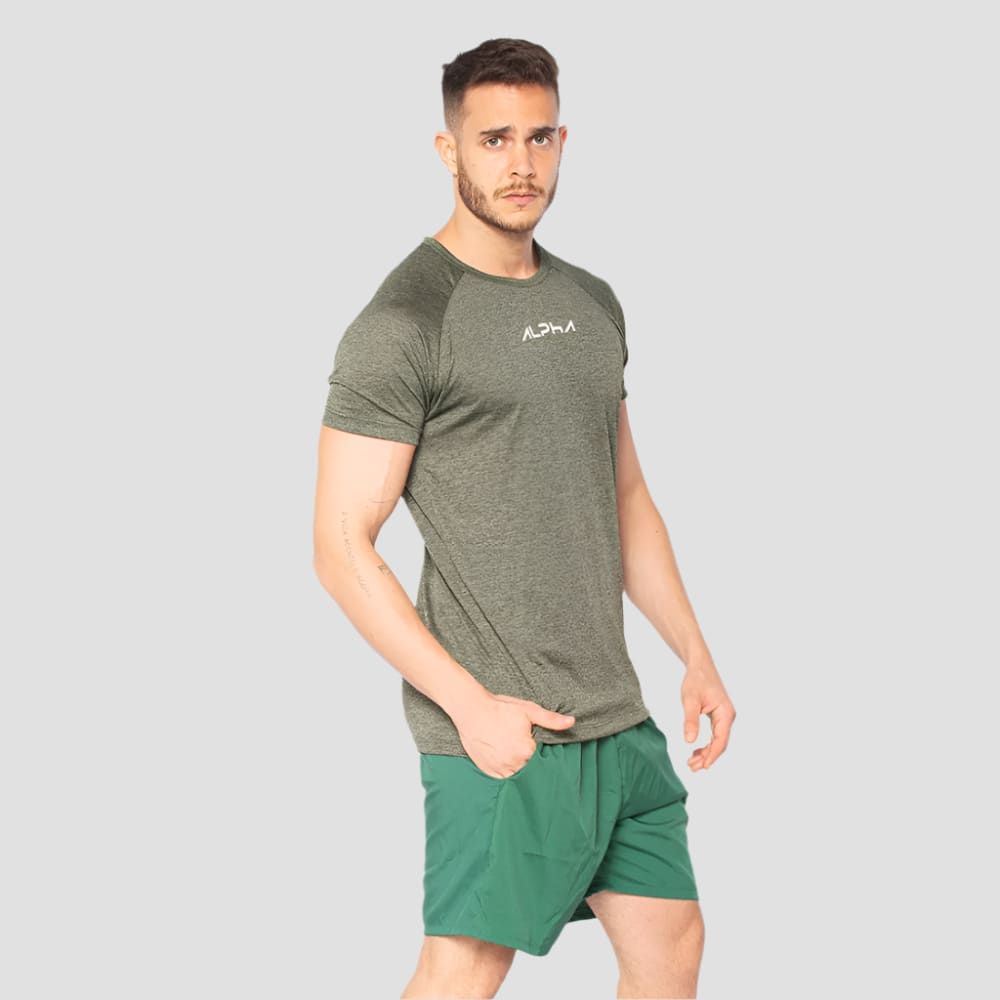 Camiseta Dry Fit  New Fluid Mescla Verde — imagem 4