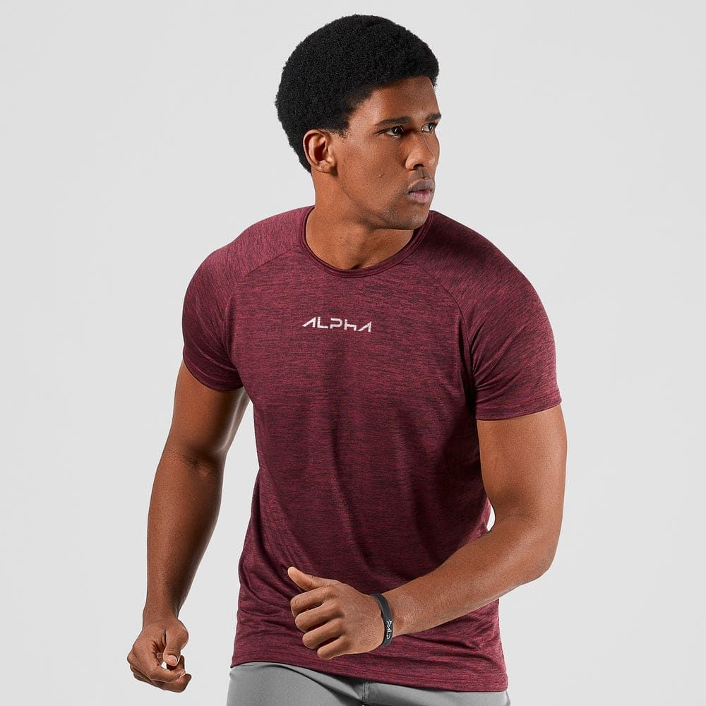 Camiseta Dry Fit  New Fluid Mescla Vinho — imagem 3