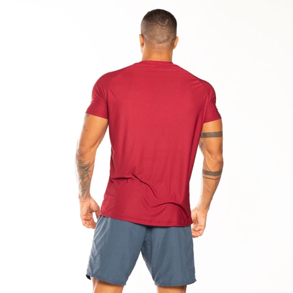 Camiseta Dry Lobo Geometrico Vinho — imagem 5