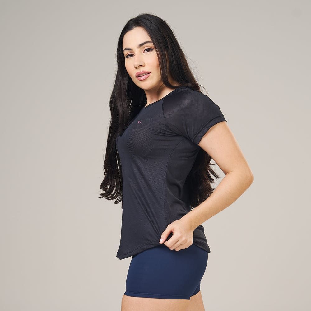 Camiseta Feminina Dry Fit Light Lupus Preto — imagem 3