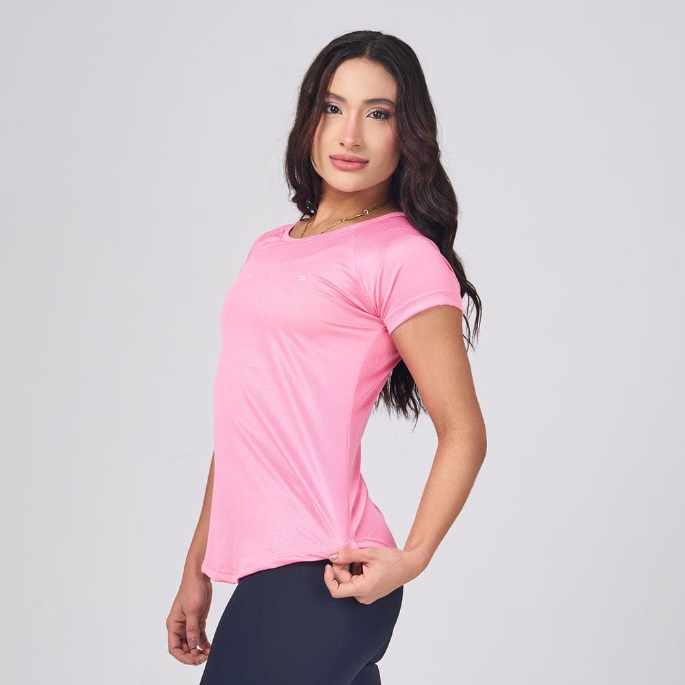Camiseta Feminina Dry Fit Light Lupus Rosa Flamingo — imagem 3
