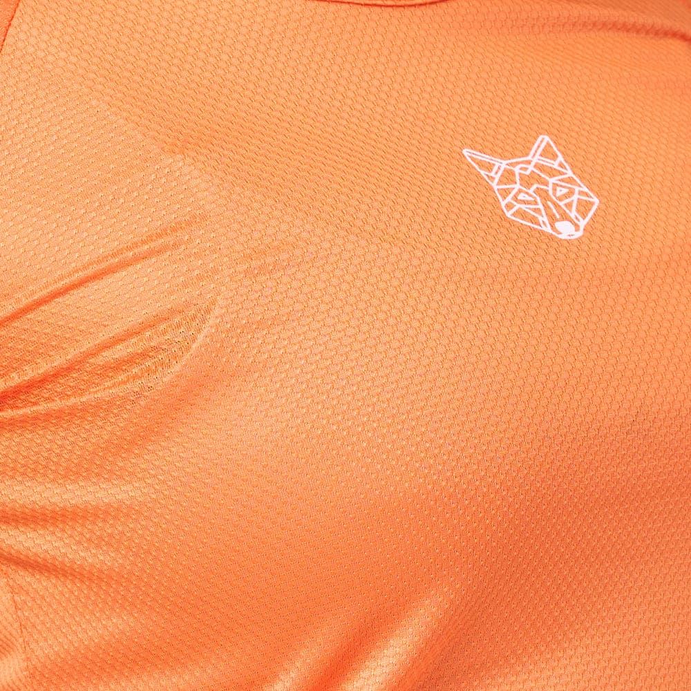 Camiseta Feminina Dry Fit Lobo Geometrico Laranja — imagem 4