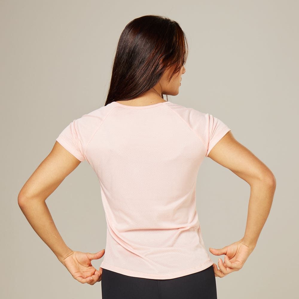 Camiseta Feminina Dry Fit Lobo Geometrico Rosa Claro — imagem 5