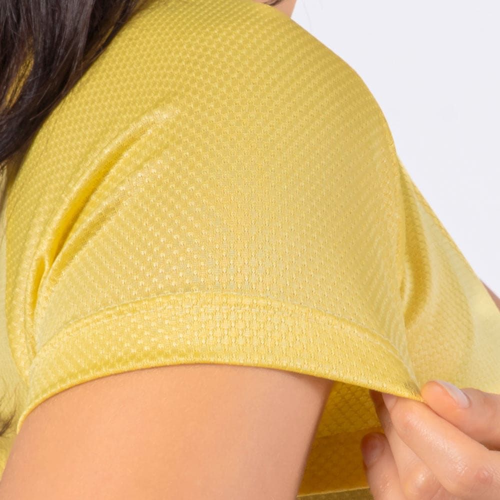 Camiseta Feminina Dry Fit Middle Lupus Amarelo Tropical — imagem 3
