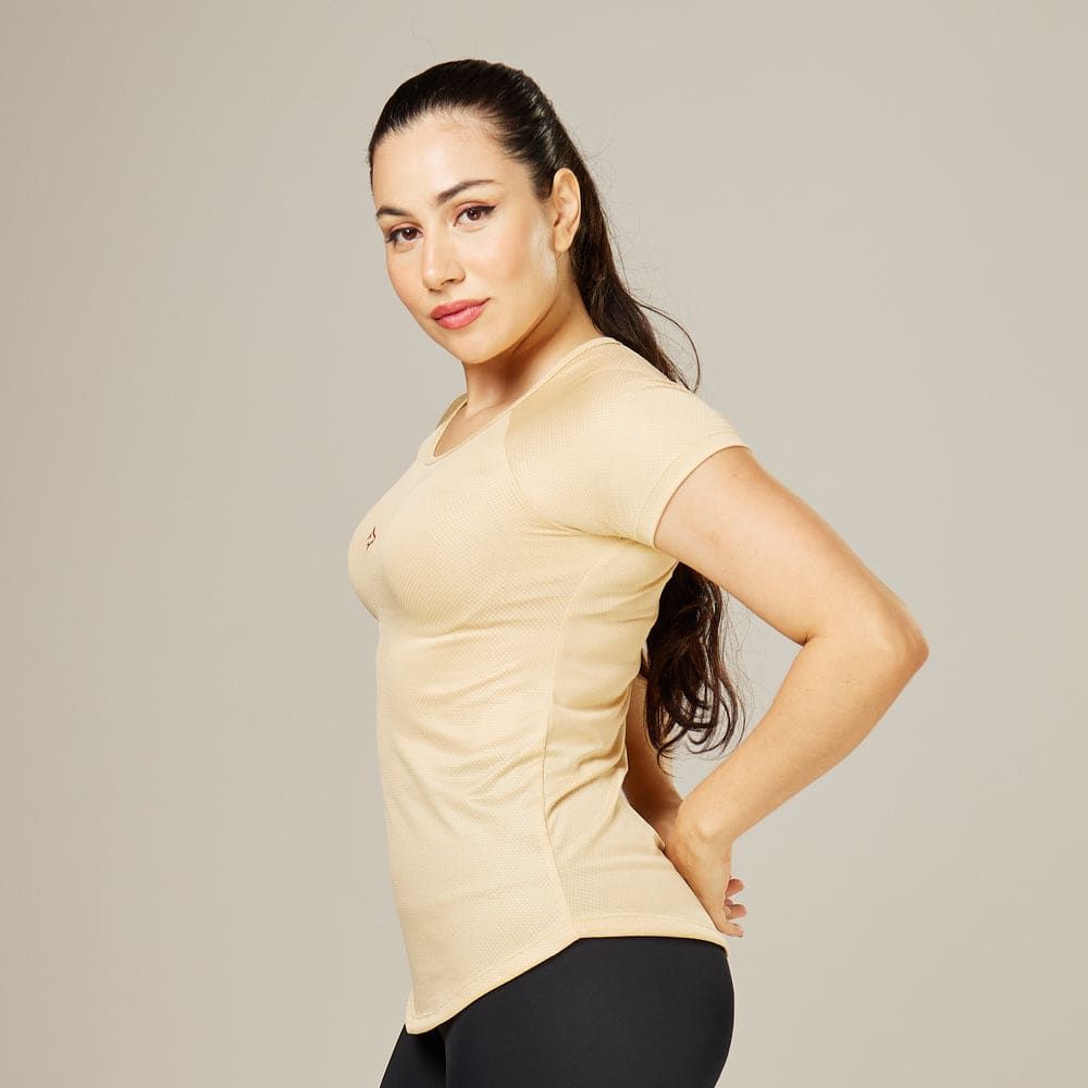 Camiseta Feminina Dry Fit Middle Lupus Areia — imagem 3