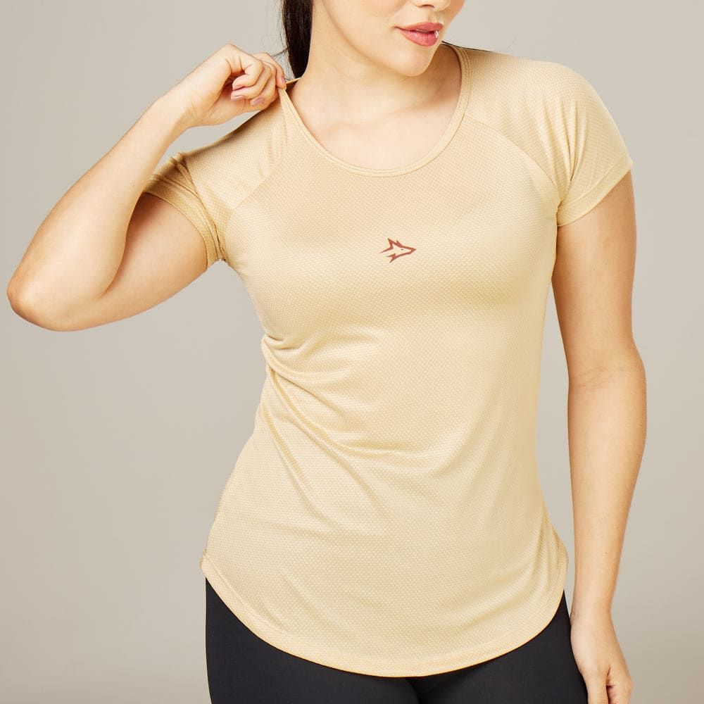 Camiseta Feminina Dry Fit Middle Lupus Areia — imagem 4