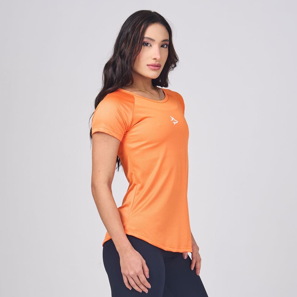 Camiseta Feminina Dry Fit Middle Lupus Laranja — imagem 3