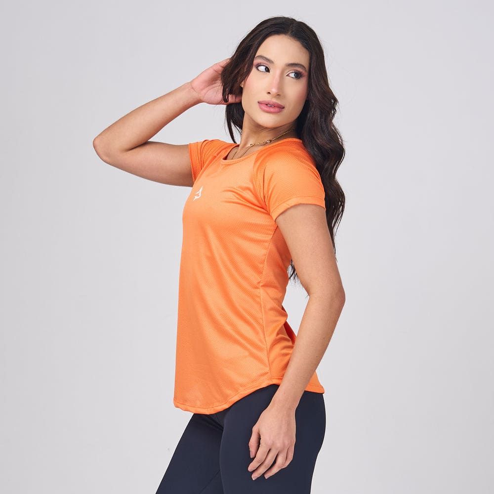 Camiseta Feminina Dry Fit Middle Lupus Laranja — imagem 5