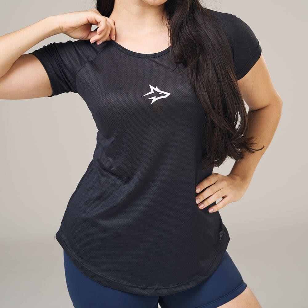 Camiseta Feminina Dry Fit Middle Lupus Preto — imagem 4