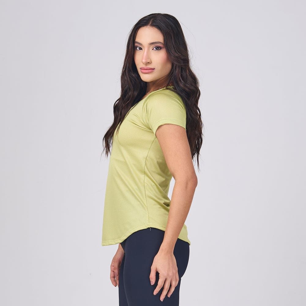 Camiseta Feminina Dry Fit Middle Lupus Verde Folha — imagem 3