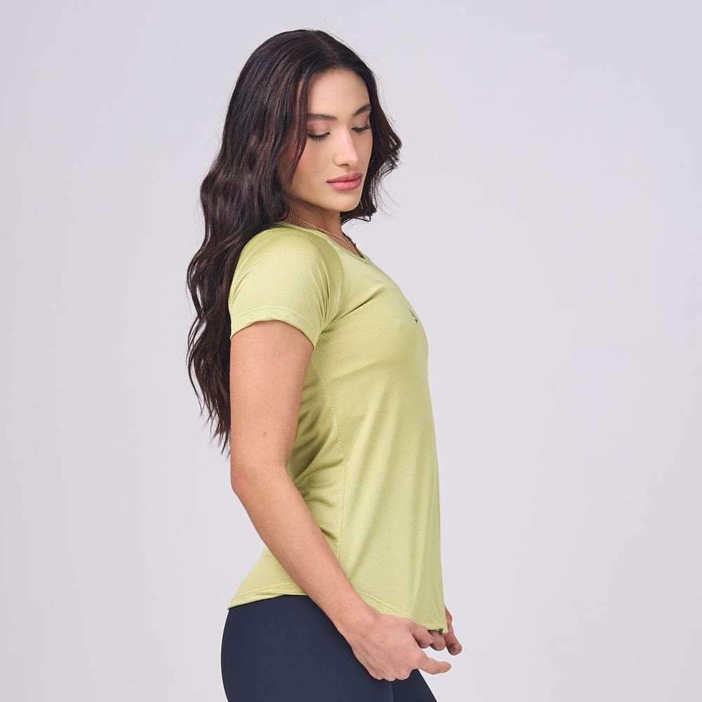 Camiseta Feminina Dry Fit Middle Lupus Verde Folha — imagem 5