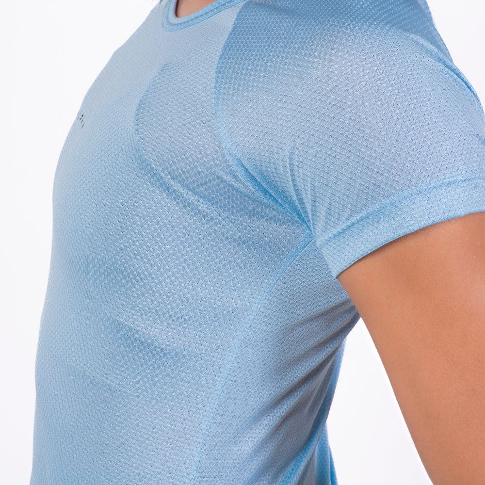 Camiseta Feminina Dry Fit New Horizon Azul Céu — imagem 5