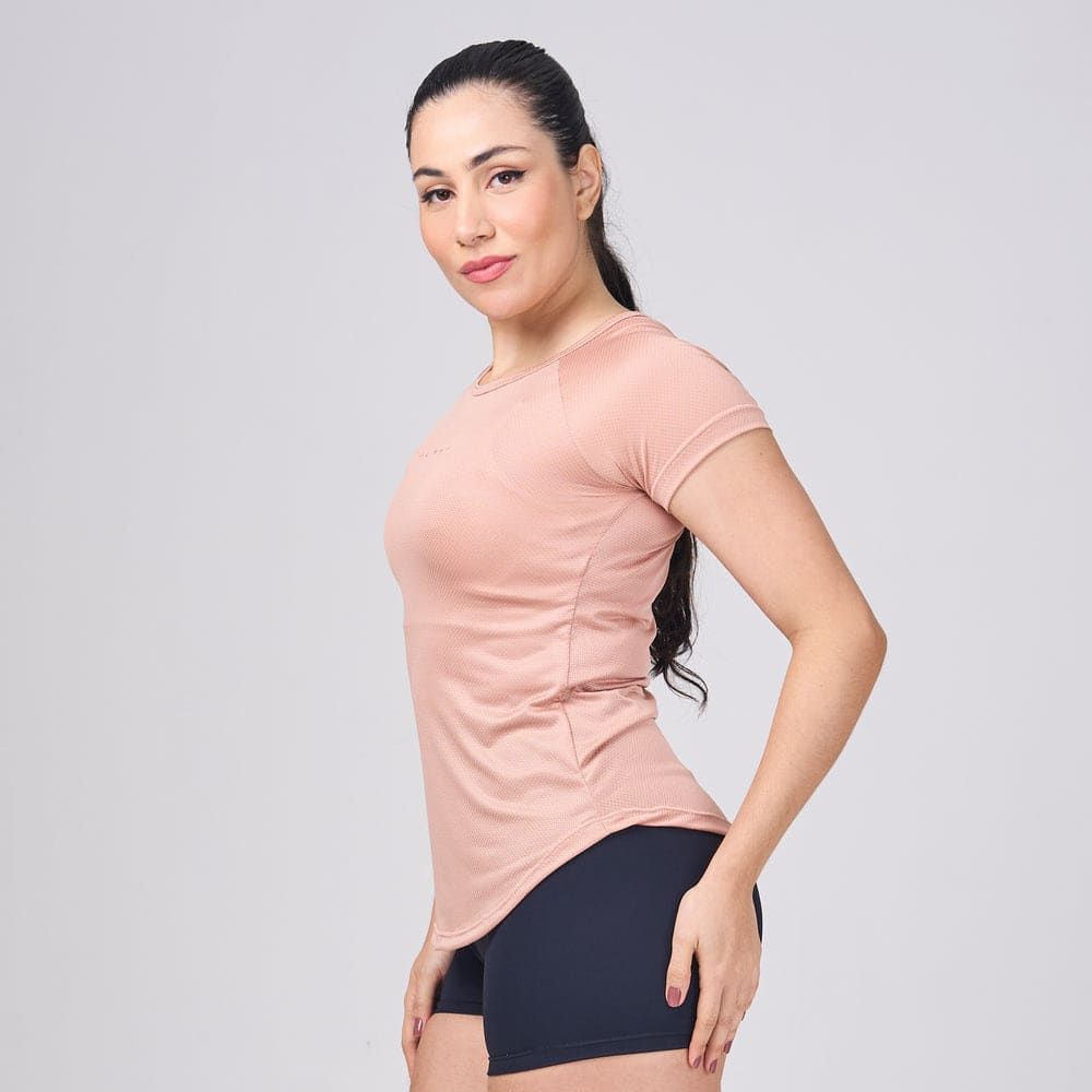 Camiseta Feminina Dry Fit New Horizon Marrom Cappuccino — imagem 3