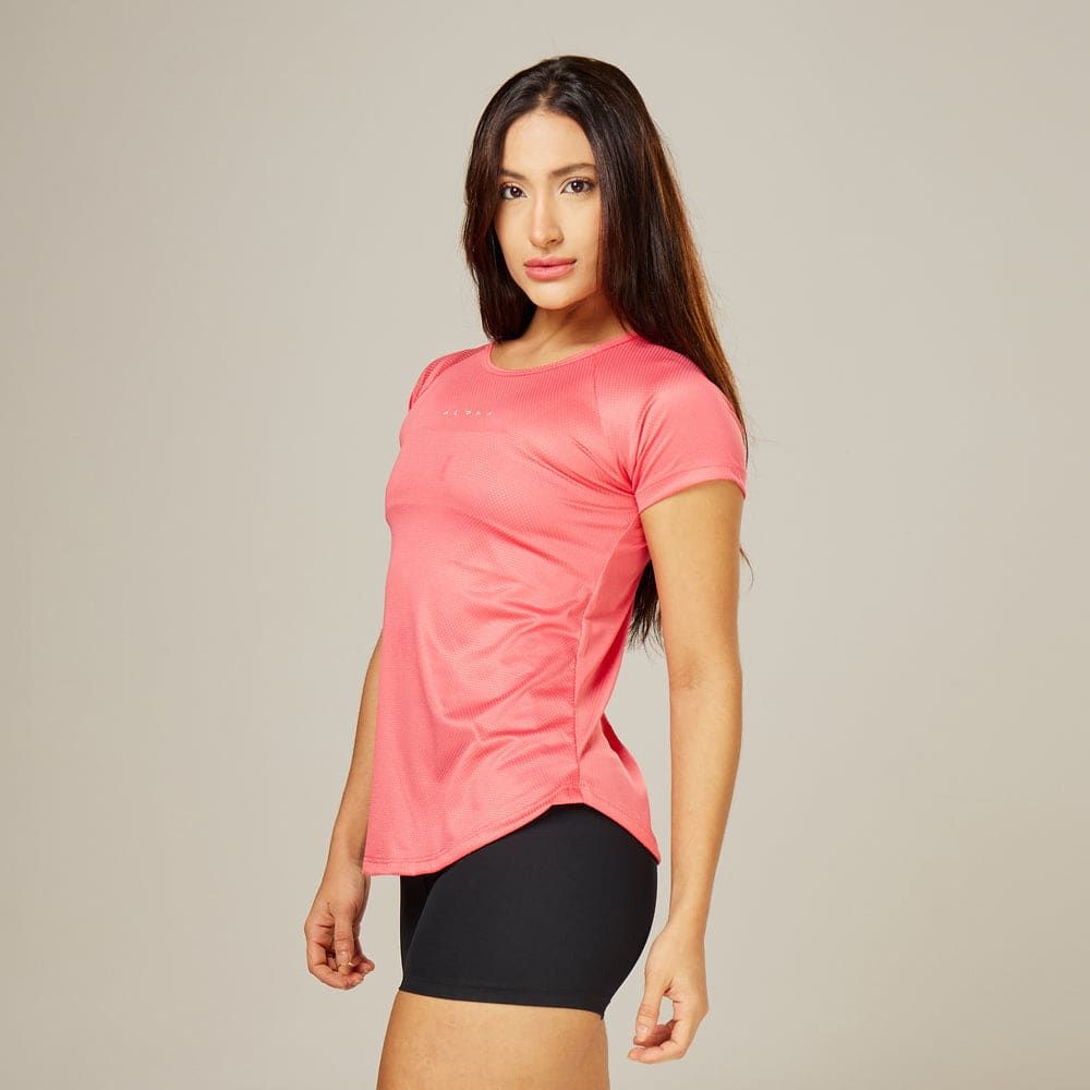 Camiseta Feminina Dry Fit New Horizon Rosa Paraiso — imagem 3