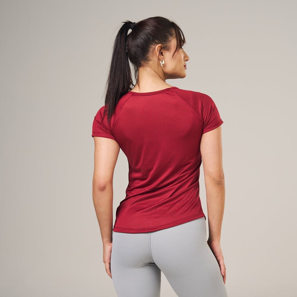 Camiseta Feminina Dry Fit New Horizon Vermelho Biking — imagem 5