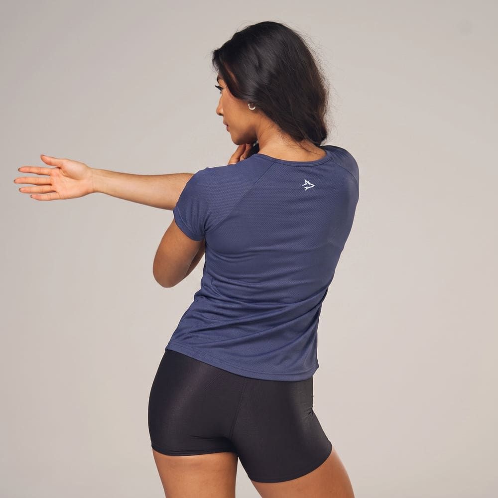 Camiseta Feminina Dry Fit New Lupus Back Marinho — imagem 5