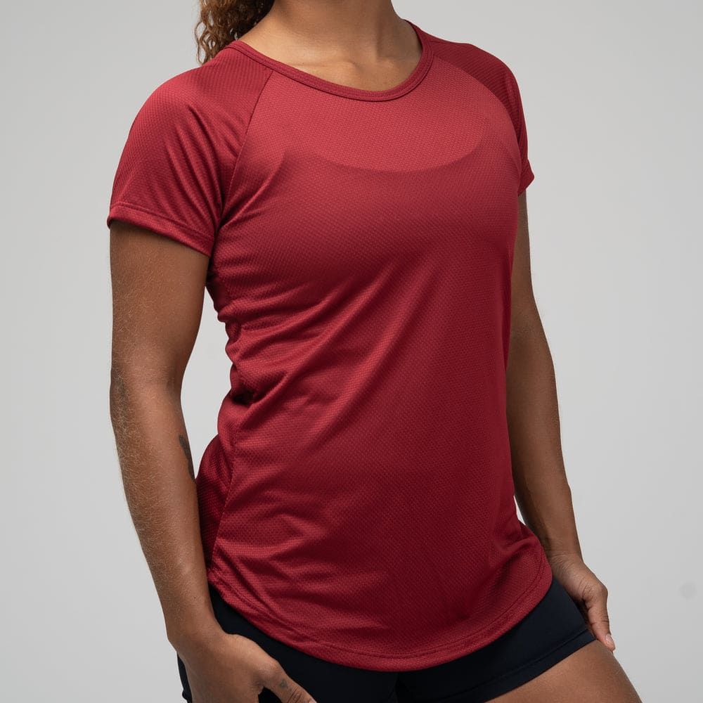 Camiseta Feminina Dry Fit New Lupus Back Vermelho Biking — imagem 4