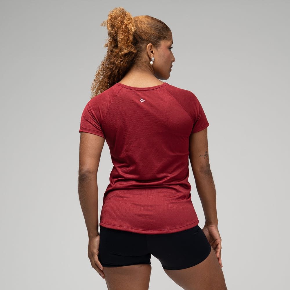 Camiseta Feminina Dry Fit New Lupus Back Vermelho Biking — imagem 5