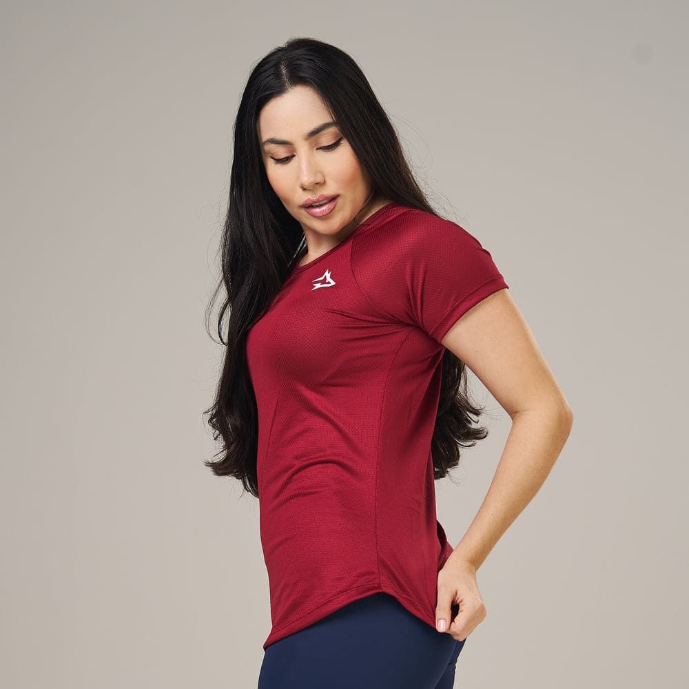 Camiseta Feminina Dry Fit New Lupus Vermelho Biking — imagem 3