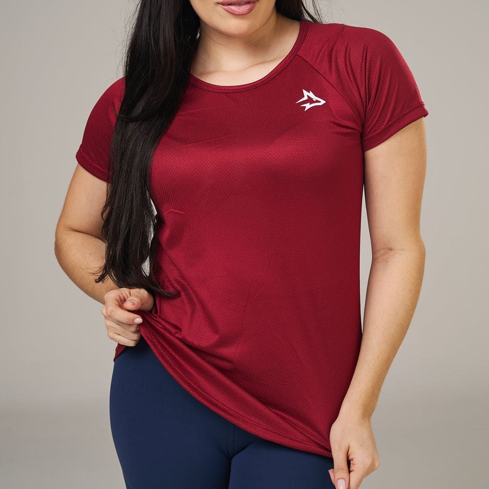 Camiseta Feminina Dry Fit New Lupus Vermelho Biking — imagem 4