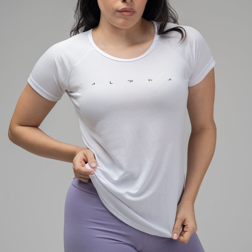Camiseta Feminina Dry Fit Space Horizon Branco — imagem 4