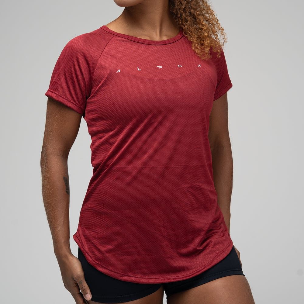 Camiseta Feminina Dry Fit Space Horizon Vermelho Biking — imagem 4