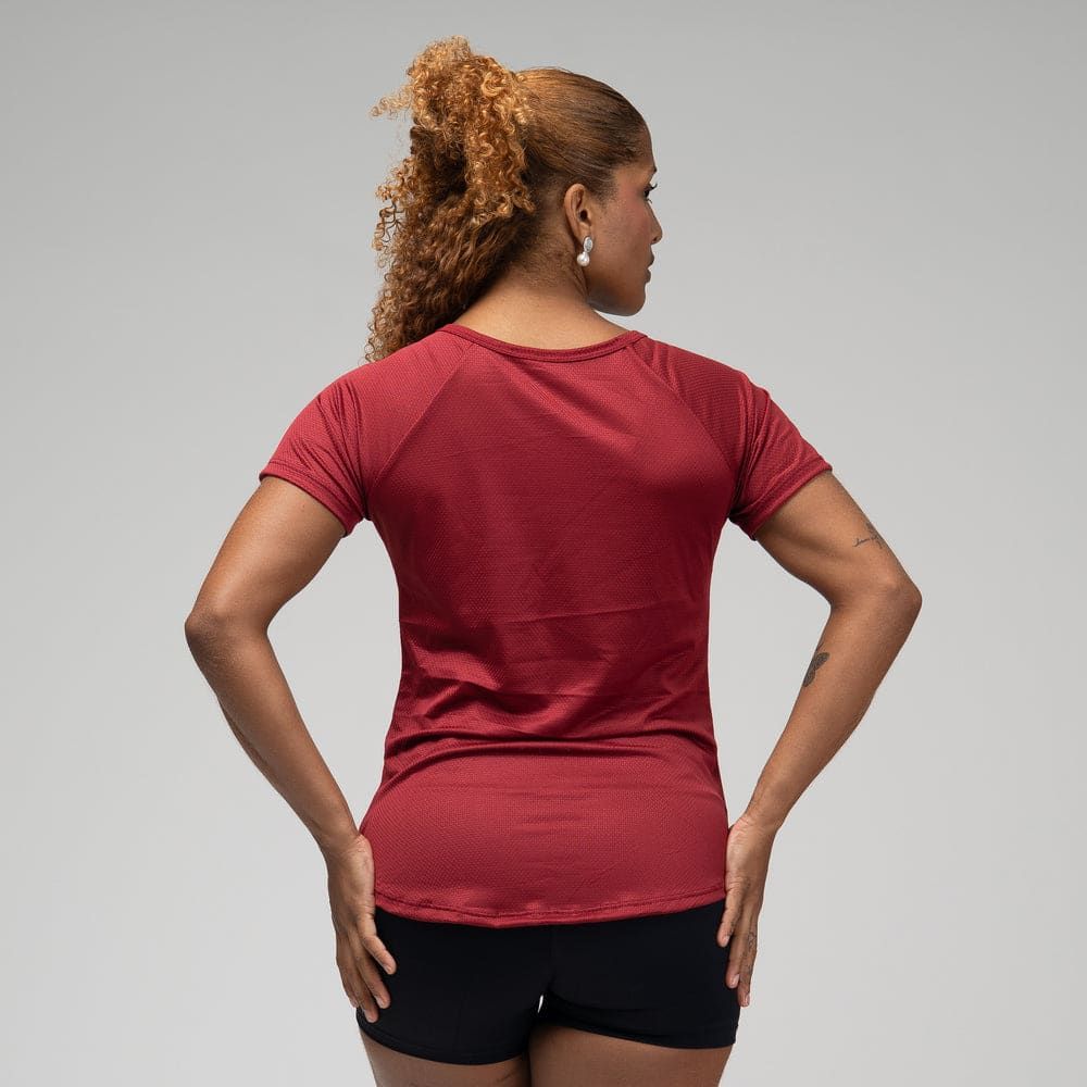 Camiseta Feminina Dry Fit Space Horizon Vermelho Biking — imagem 5