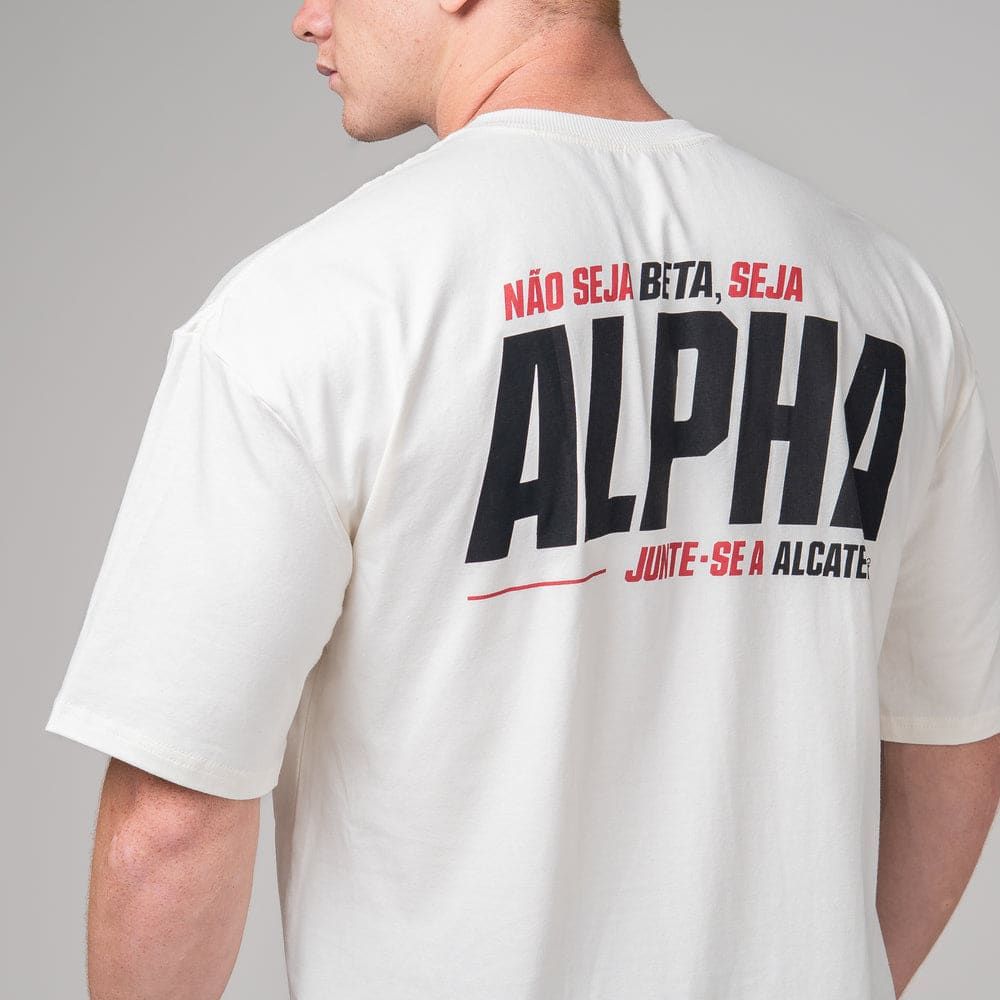 Camiseta Oversized Alfa Off White — imagem 3
