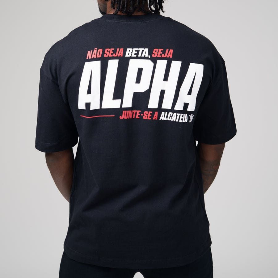 Camiseta Oversized Alfa Preto