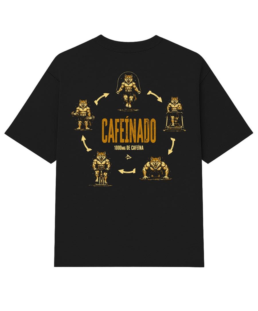 Camiseta Oversized Caffeine Preto