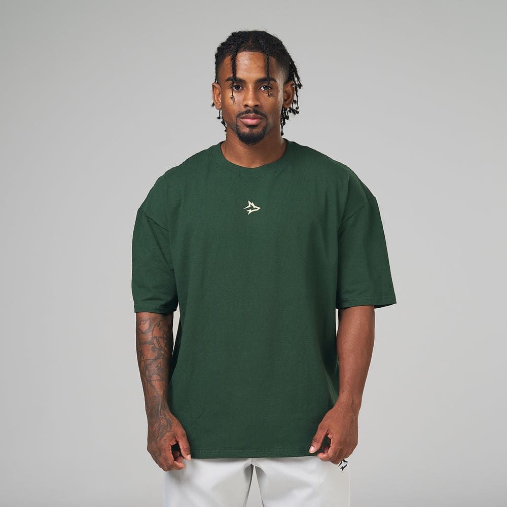 Camiseta Oversized Cutting Season Verde Musgo — imagem 3