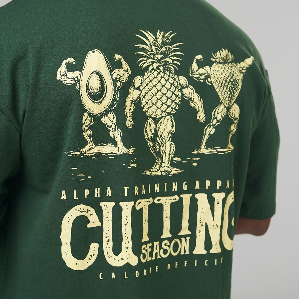Camiseta Oversized Cutting Season Verde Musgo — imagem 4