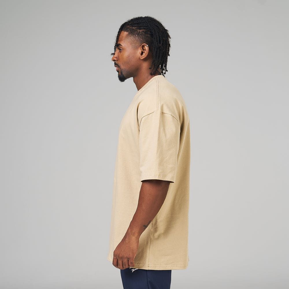 Camiseta Oversized Empire Bege Duna — imagem 3