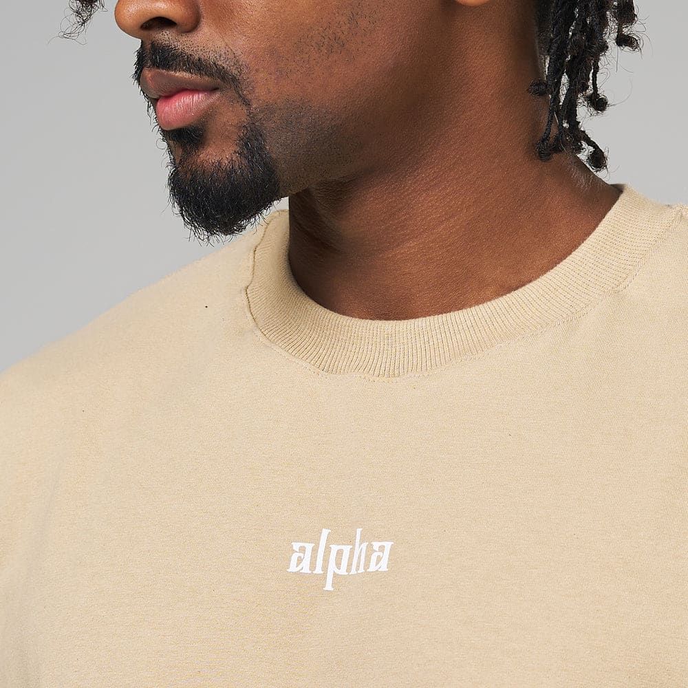 Camiseta Oversized Empire Bege Duna — imagem 4