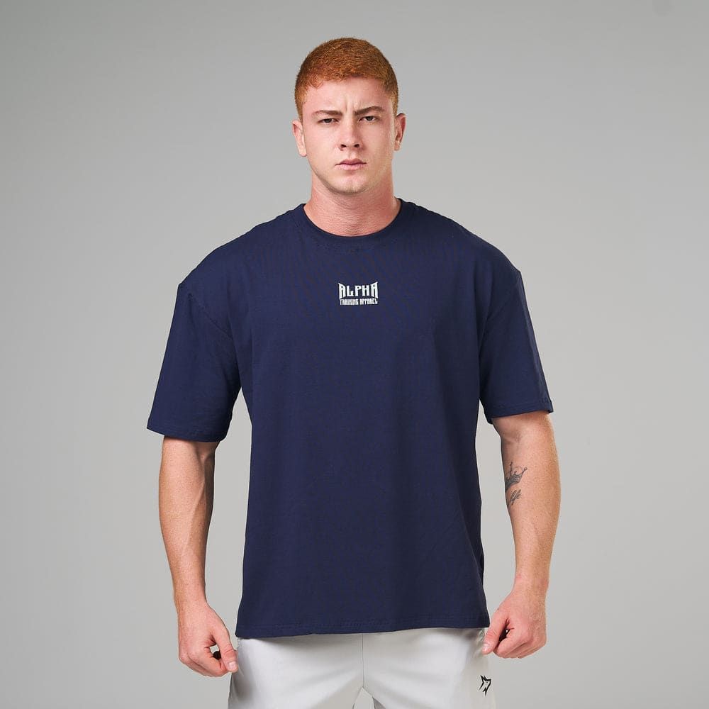 Camiseta Oversized Plate Azul Marinho — imagem 5