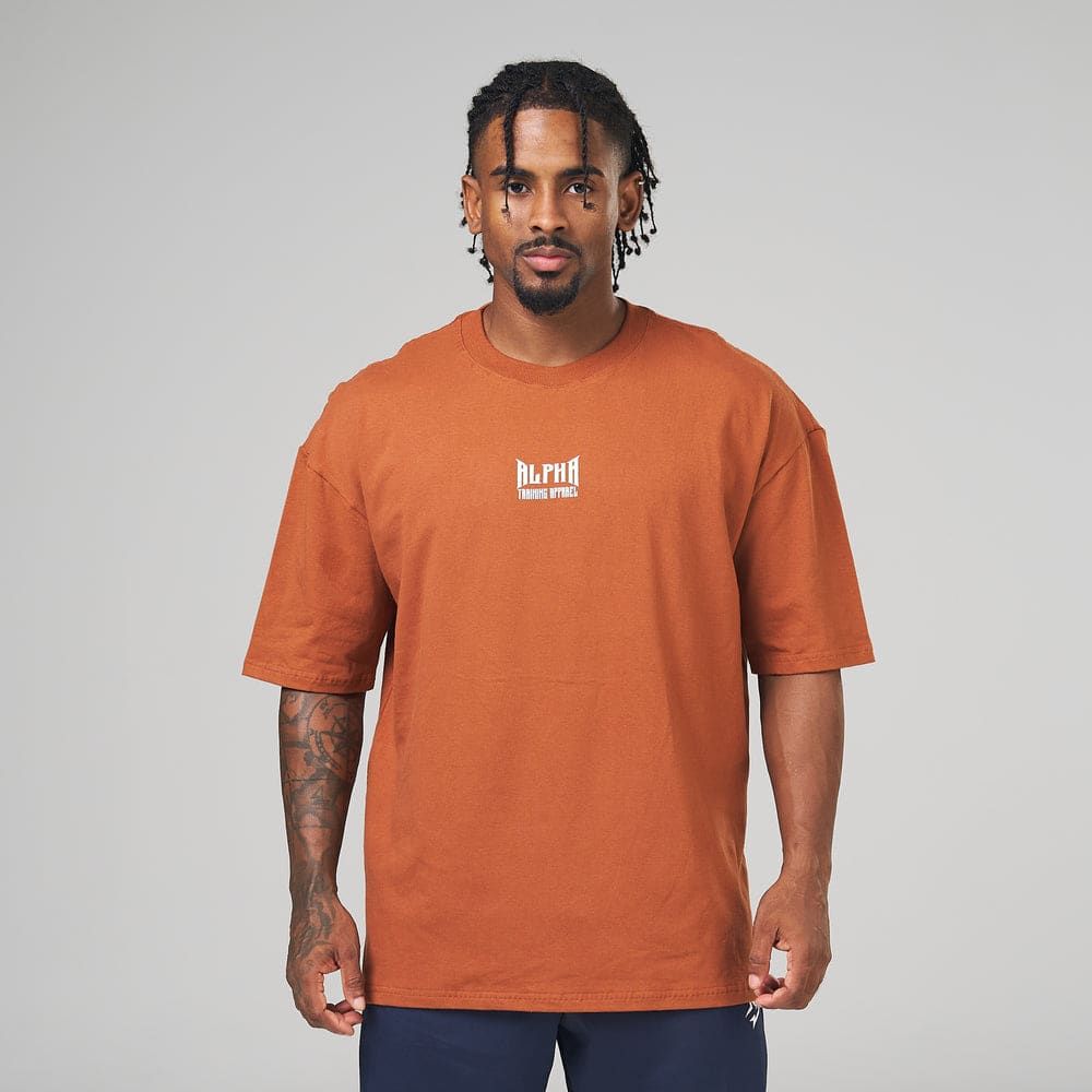 Camiseta Oversized Plate Marrom Telha — imagem 3