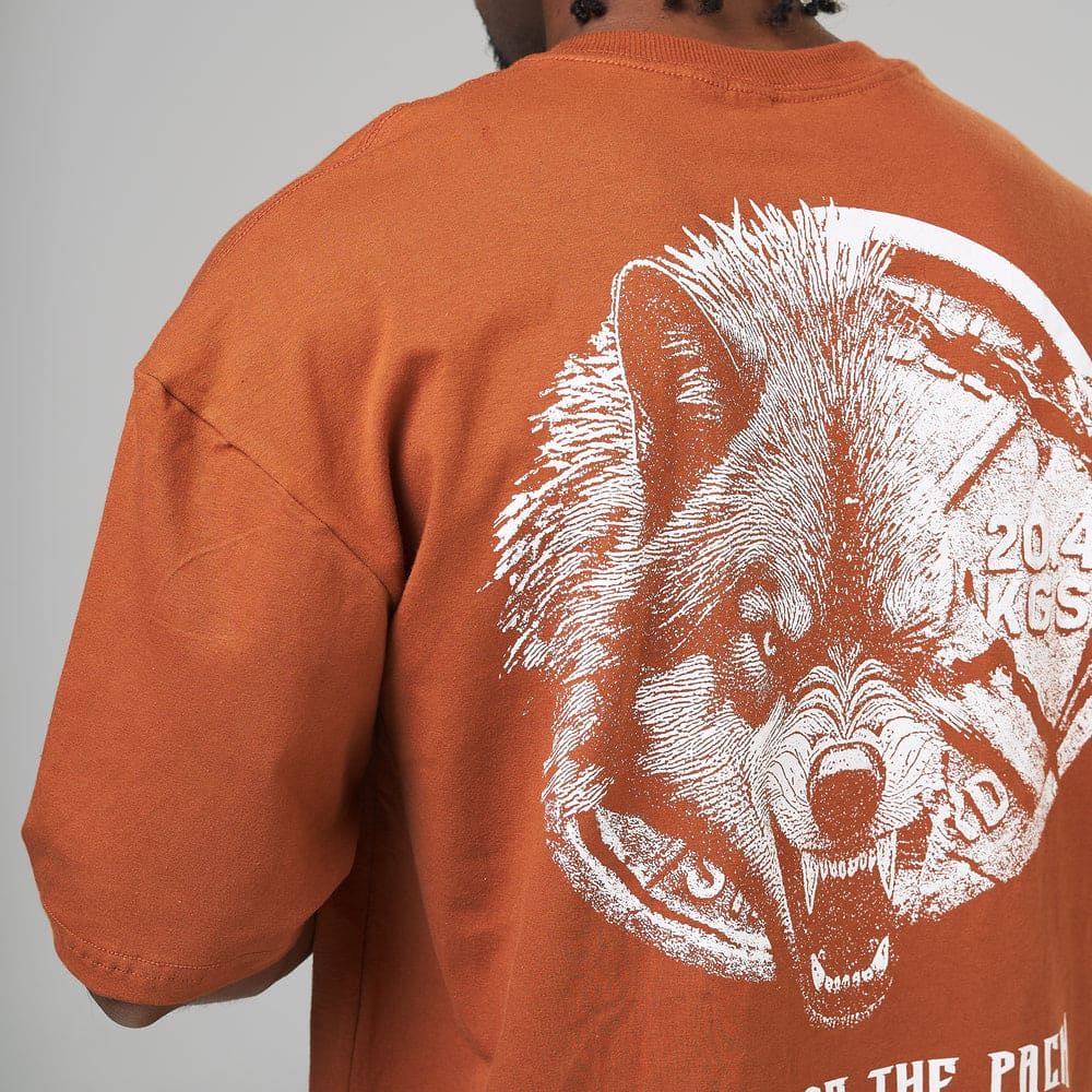 Camiseta Oversized Plate Marrom Telha — imagem 4