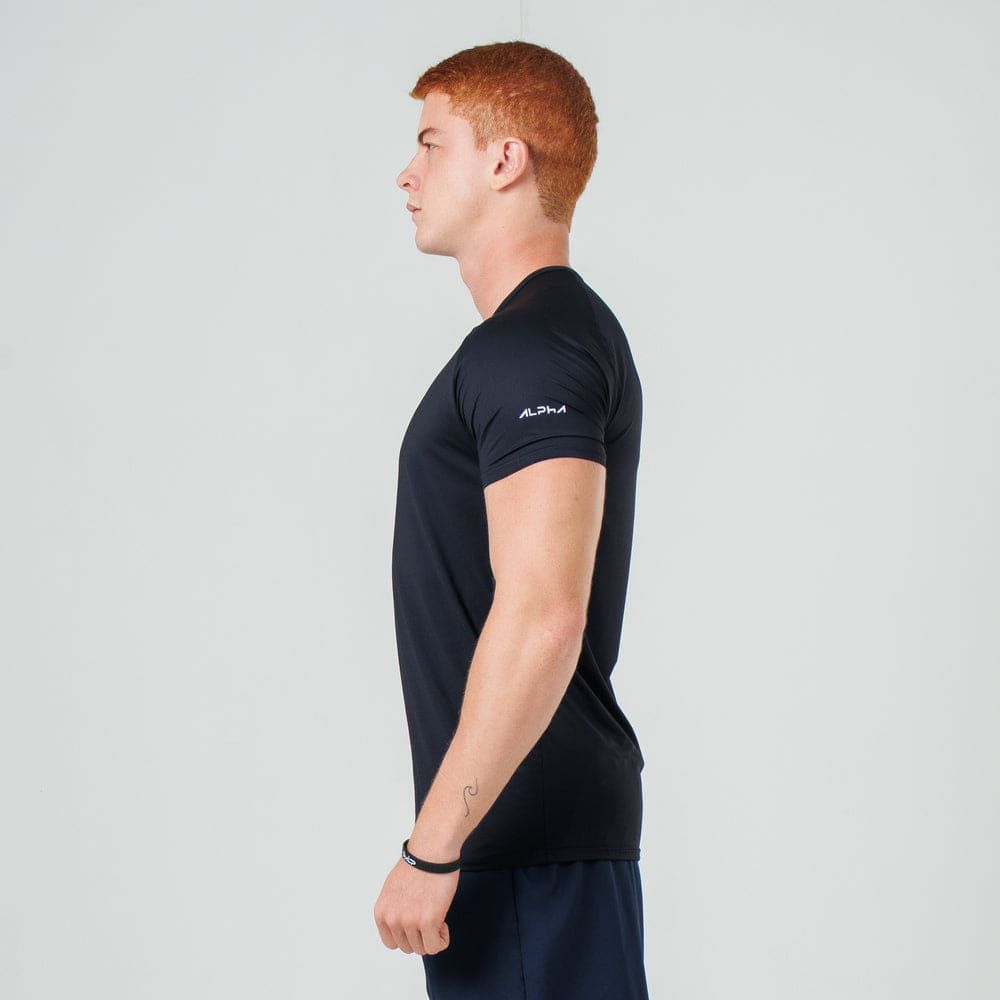 Camiseta Poliamida Arm Fluid Preto — imagem 3